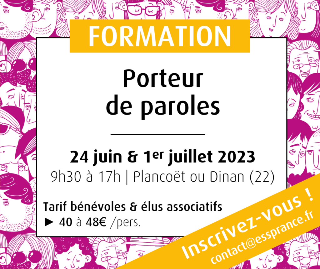 Visuel formation courte Porteur de paroles