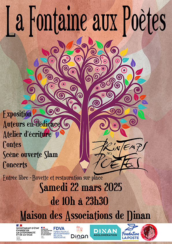 Affiche événement "La Fontaine aux Poètes"