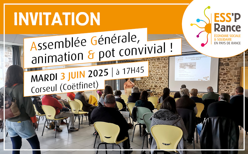 Invitation Assemblée Générale ESS'PRance - Mardi 3 juin 2025, 17h45, à Corseul