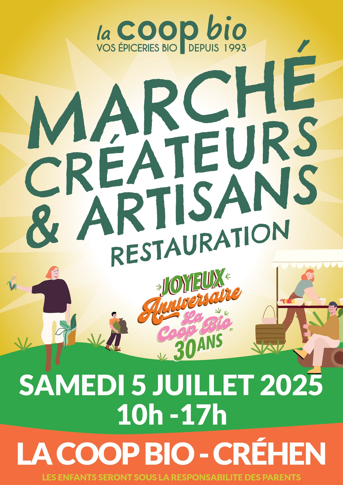Affiche Marché créateurs & artistans La Coop Bio